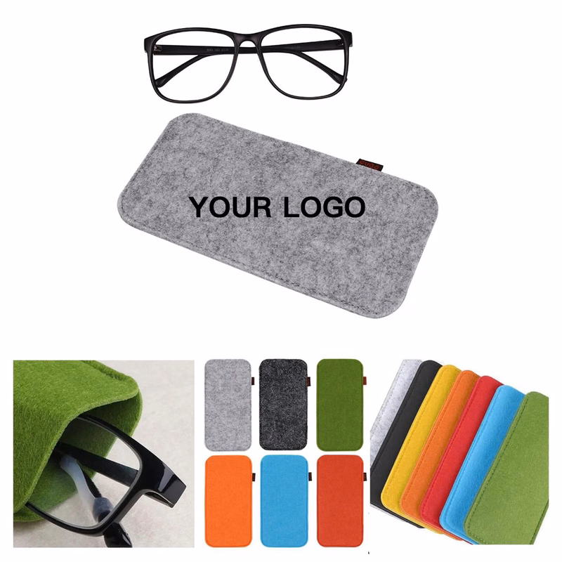 Compact Felt Sunglasses Pouch for Travel Use