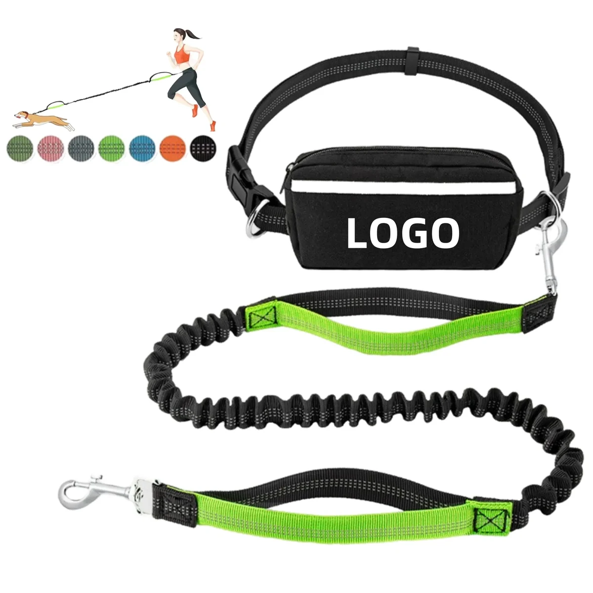 Multi-Functional Retractable Hands-Free Leash Waist Bag 1