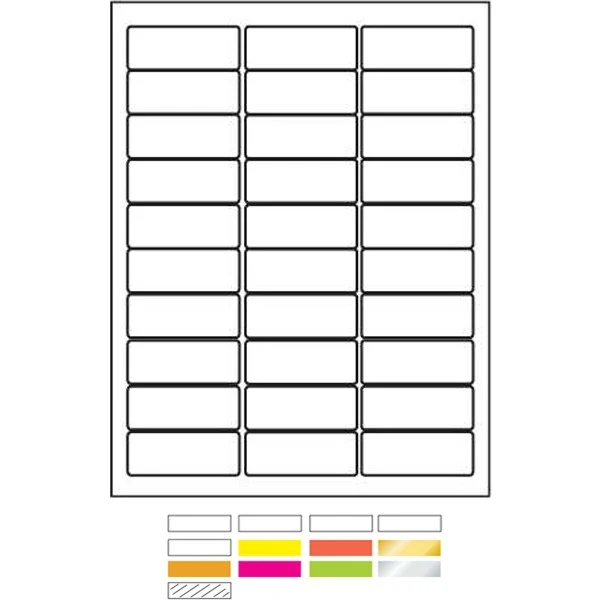 Laser Labels Printed (2 5/8"x1") 1