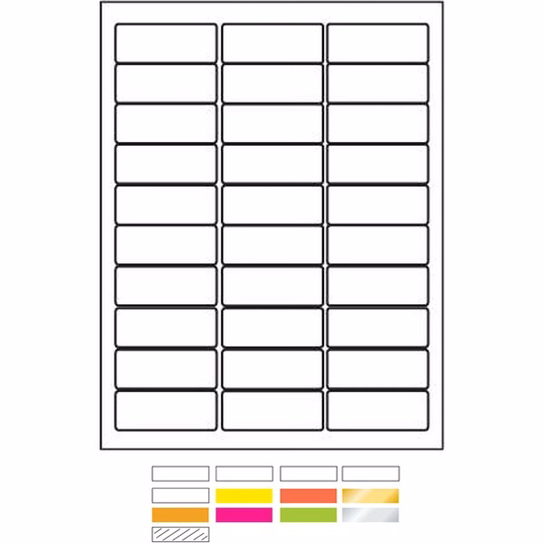 Laser Labels Printed (2 5/8"x1")