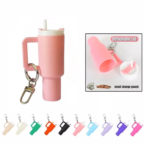 Custom Mini Tumbler Keychain 3.74 Inch — Portable Drink Container Key Accessory