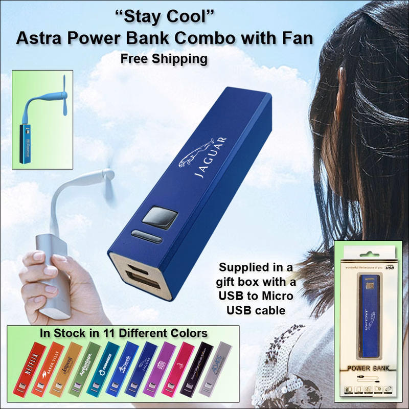 Astra Power Bank 1800 mAh Combo with Fan