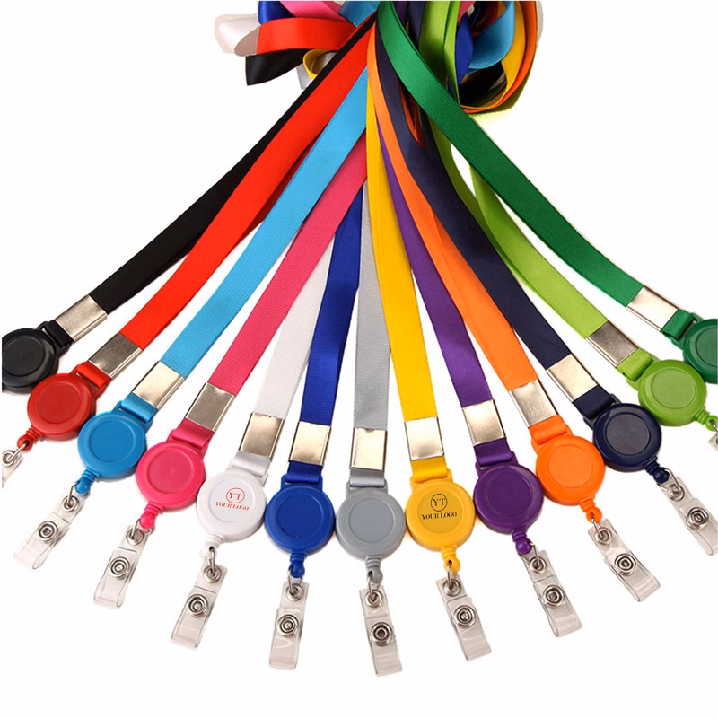 Stretchy Neck Strap with Retracting Reel Cord