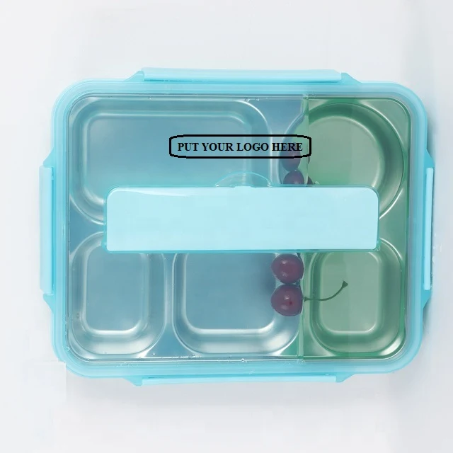 SS Bento Lunch Box with Spoon and Fork Storage 1