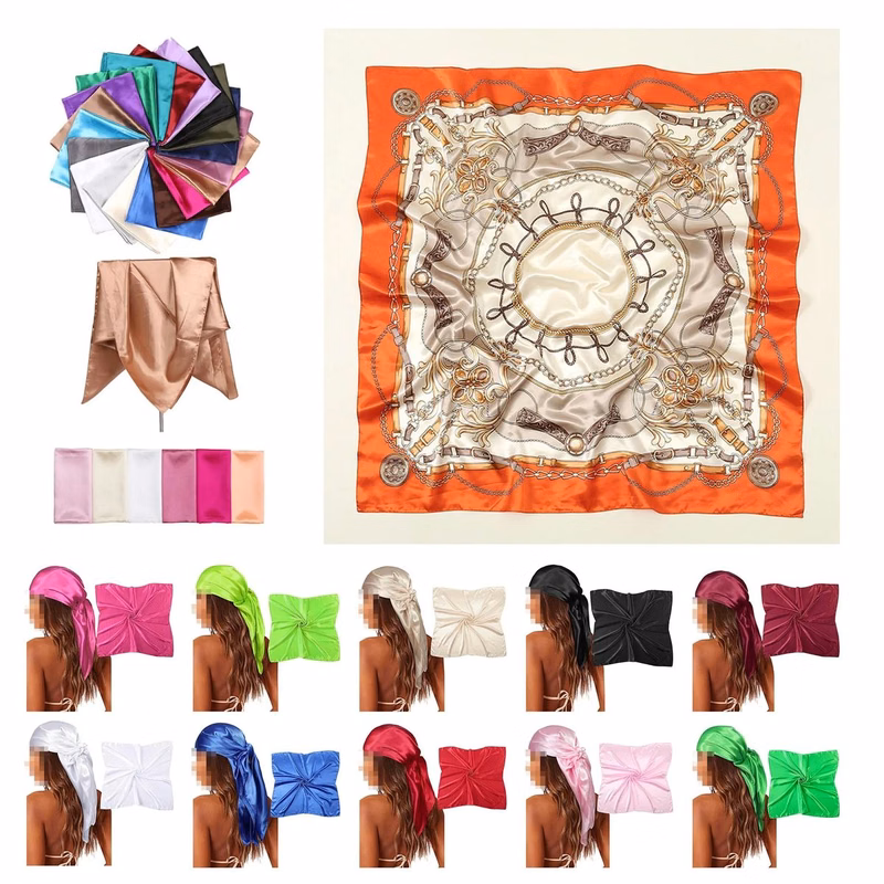 35" Large Square Silk Bandana