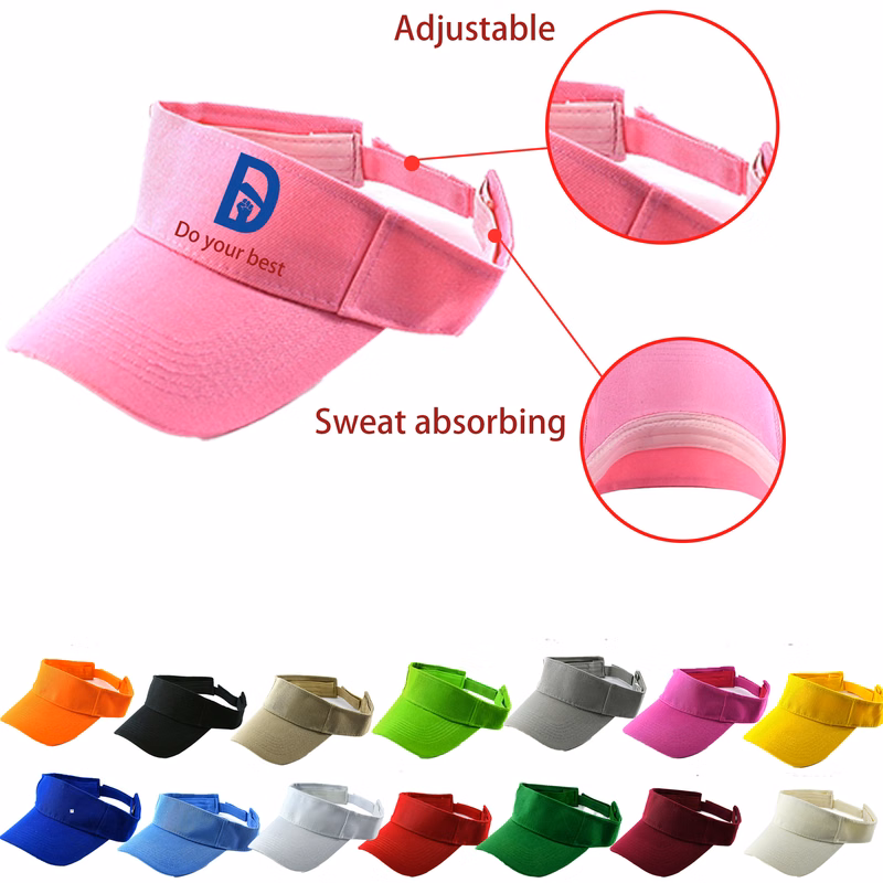 Full Color Sport Sun Visor Empty Top Hat