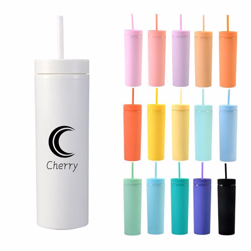 16Oz Tumbler With Straw And Lid