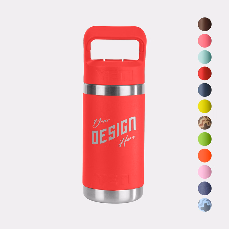 12 Oz YETI® Rambler Stainless Steel Insulated Kids Water Bottle w/ Straw Cap