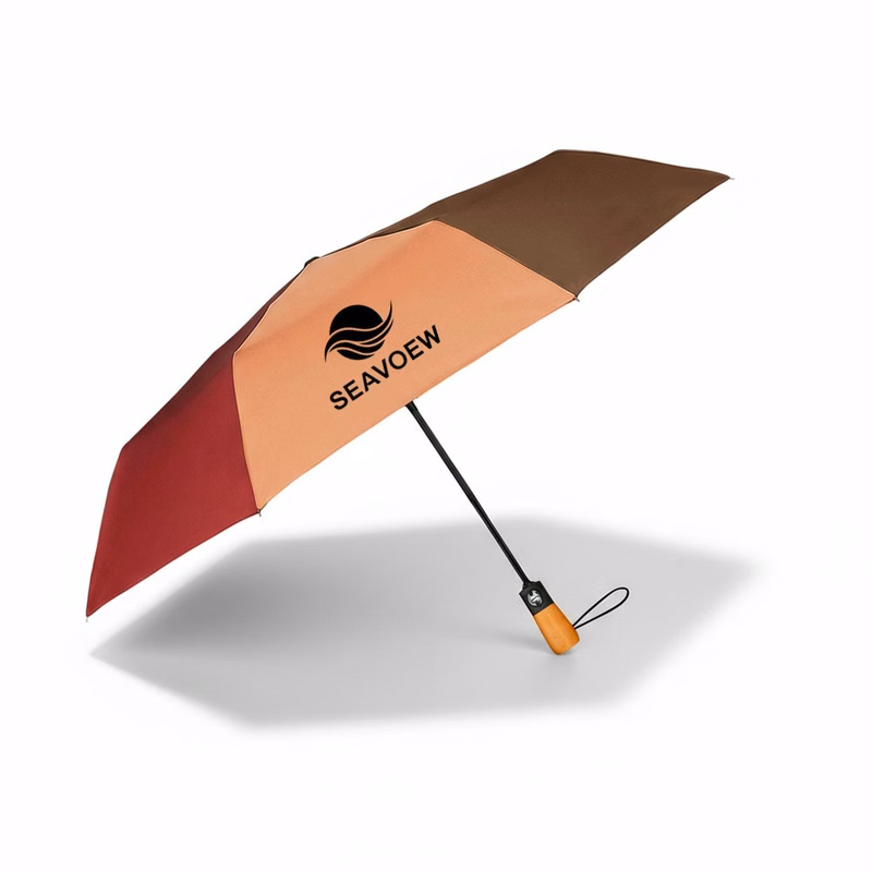 Auto Open Wooden Handle Umbrella 46"