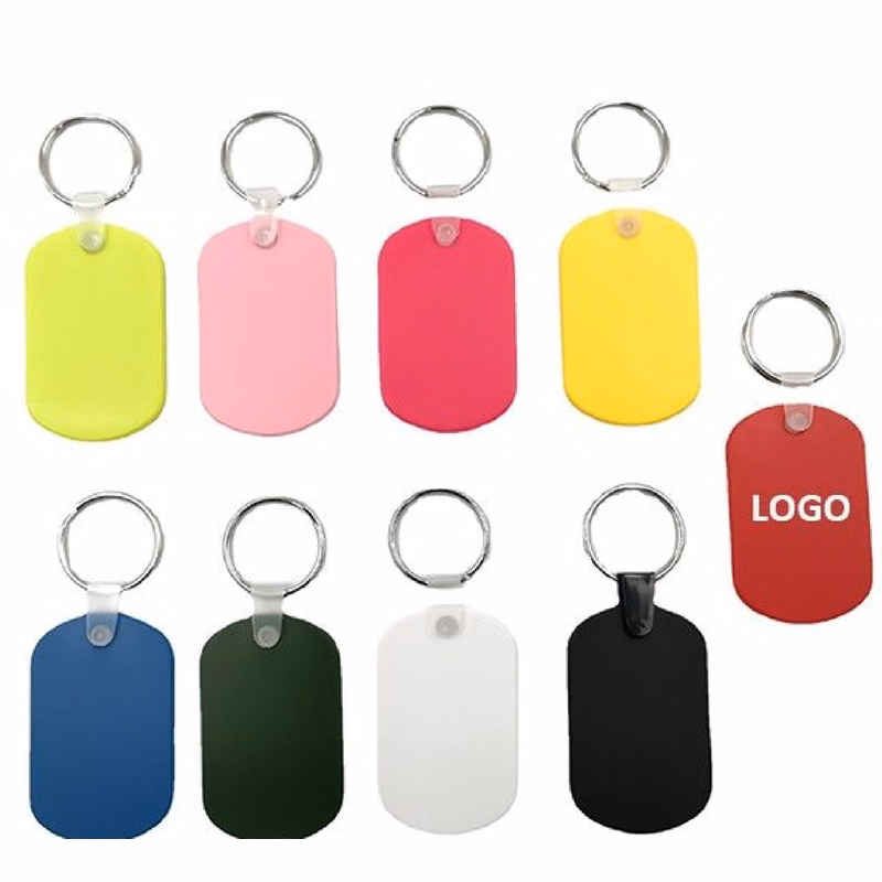 Plastic Dog tag Key Chain