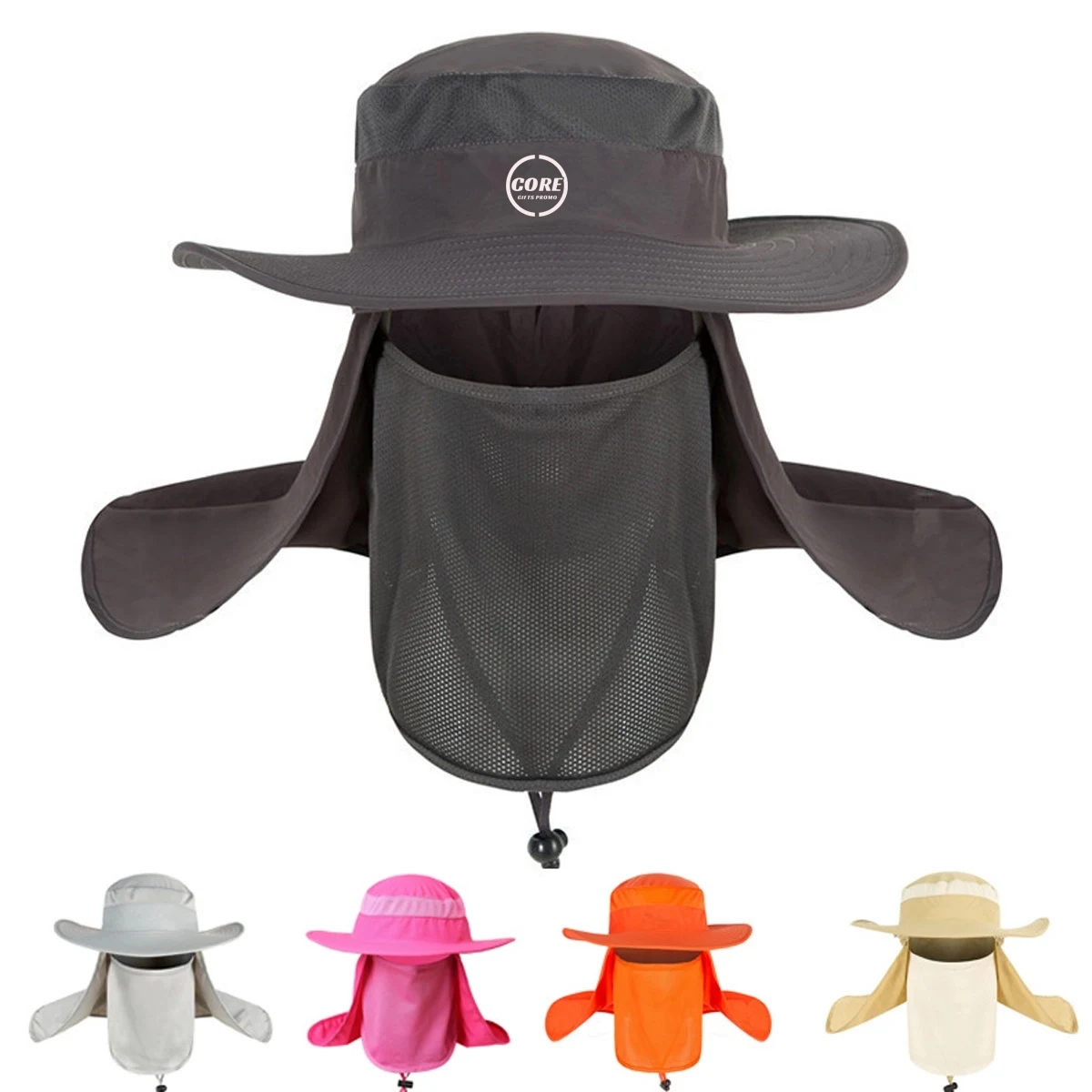 Face Cover Summer Neck Flap Bucket Hat 1