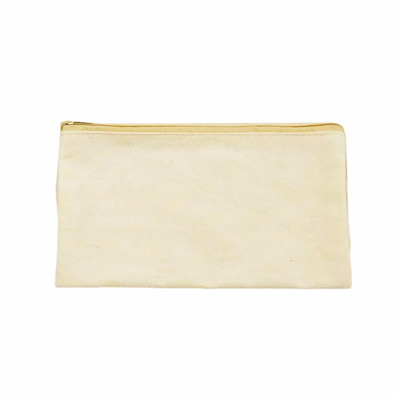 Canvas Zipper Pencil Pouch Organizer Multipurpose Bag 7.9" X 6"