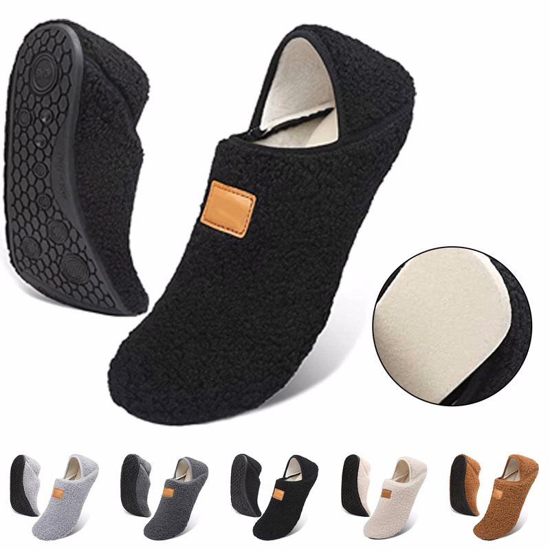 Unisex Adults Rubber Sole Slippers