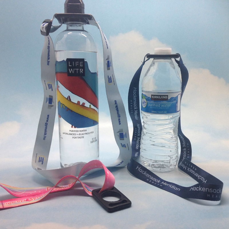 Water Bottle Holder Lanyard - Polyester (Rubber Bottle Holder)
