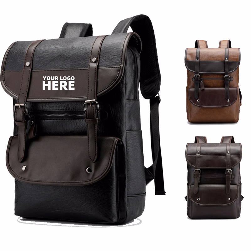 Leather Laptop Backpack