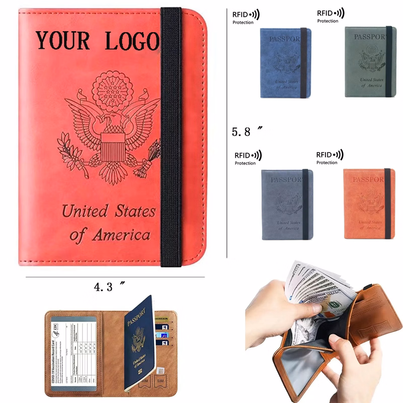 RFID Blocking Leather Passport Holder