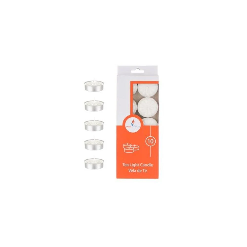 Tea Light Candles - White Unscented 10 Pack 1
