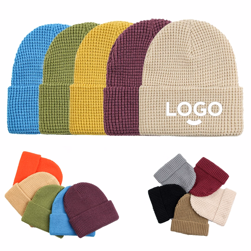 MOQ50 Solid Hat Waffle Knit & Versatile