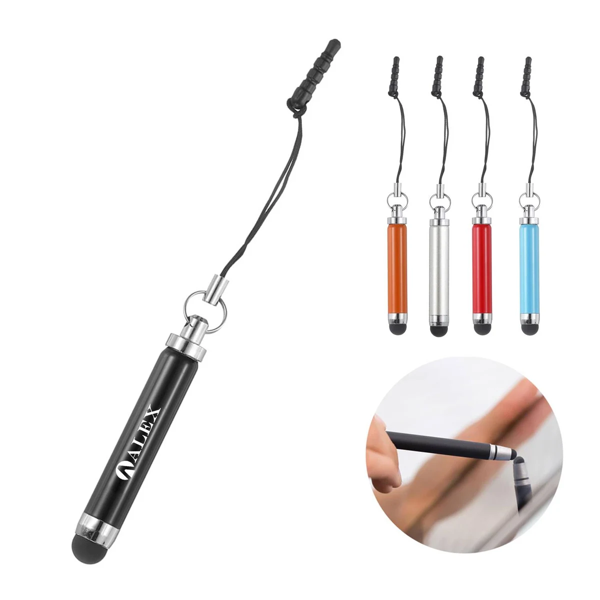 Metallic Stylus Retractable Alloy Mini Capacitive Pen 1
