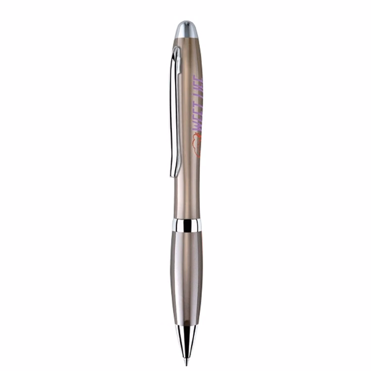 Sharp Twist Brass Ballpoint Pen