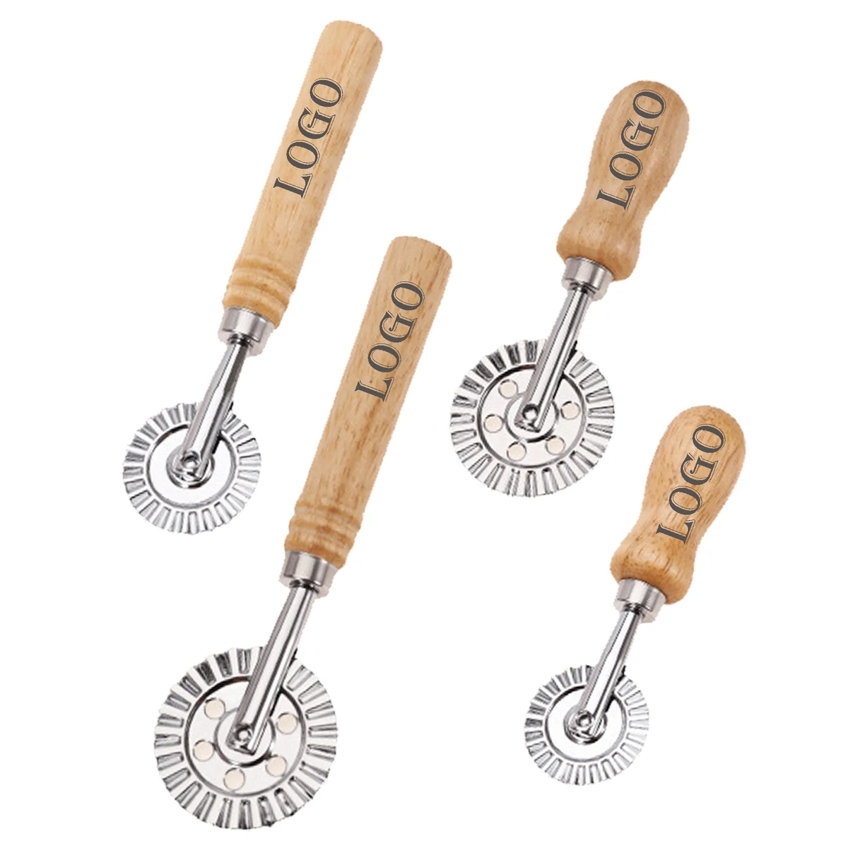 Wooden Handle Rolling Pizza Cutter MOQ20 1