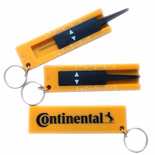 Tire Tread Depth Gauge With Keyring