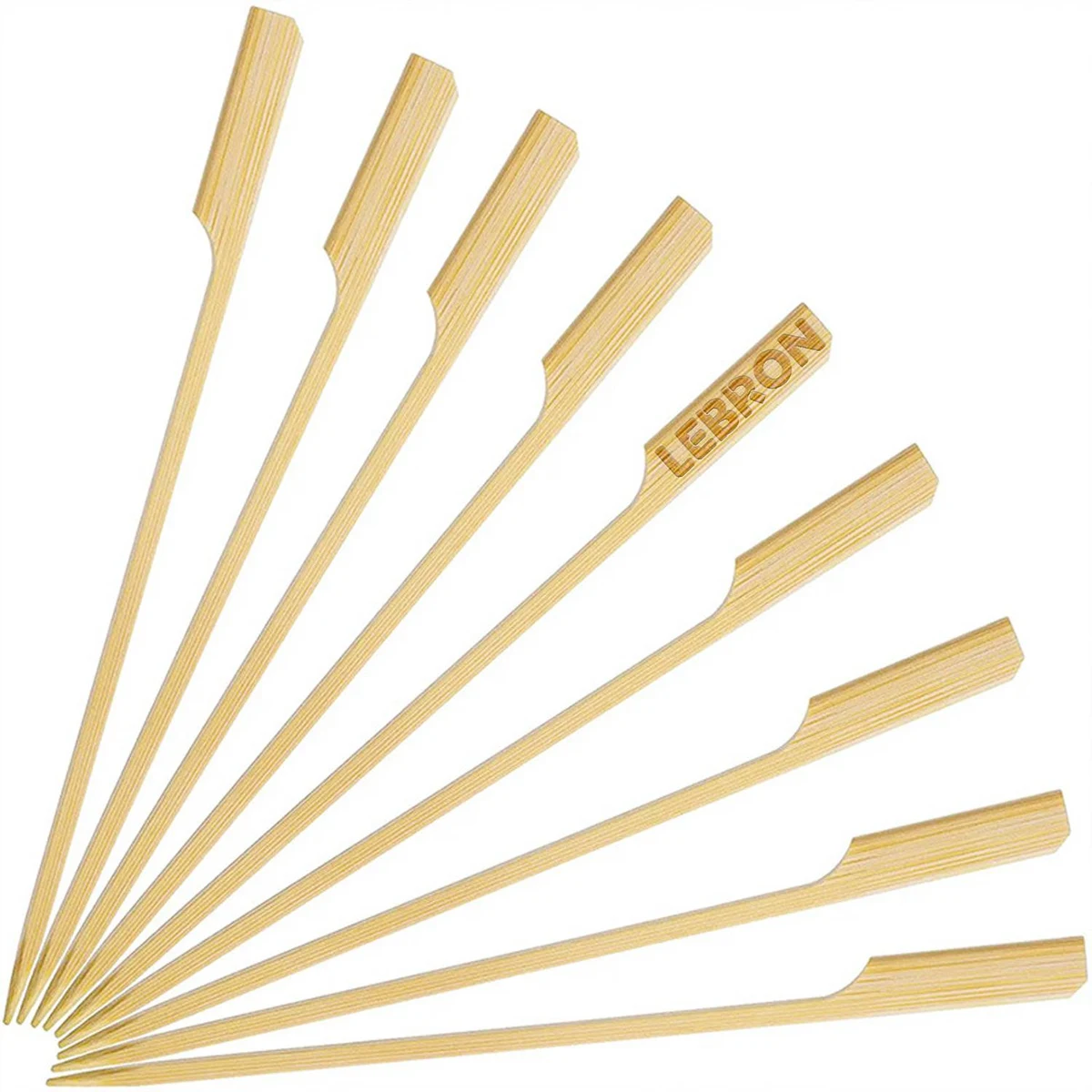 100PCS Food Grade Heat-Resistant Bamboo Skewers 1