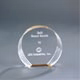 5-3/8" x 5" Gold Round Acrylic Trophy