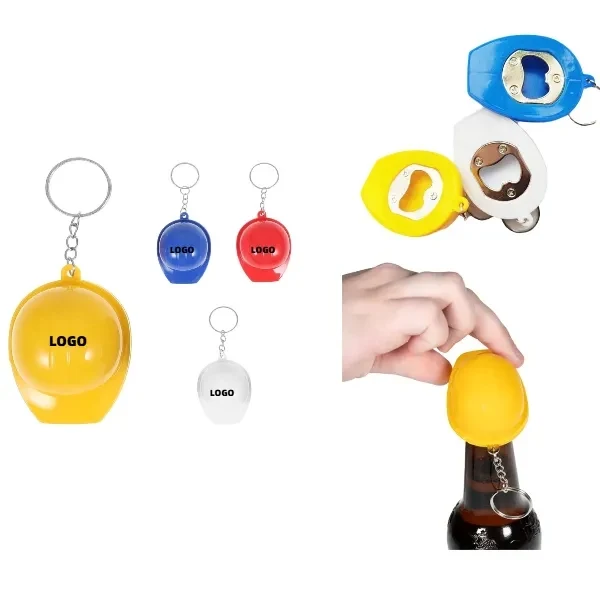 Hard Hat Bottle Opener Keychain 1