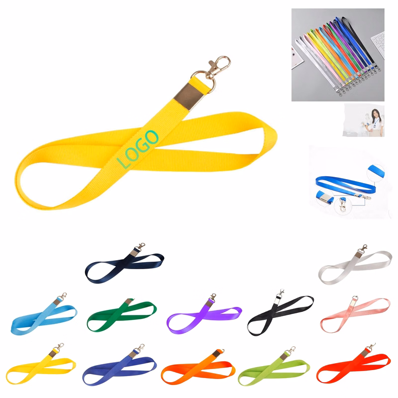 Polyester Colored Webbing ID Badge Lanyard