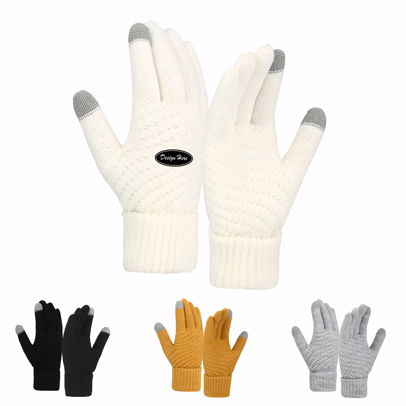 Customizable Warm Winter Gloves with a Touchscreen Function