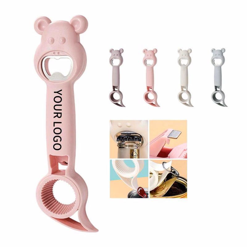 Compact 4 in 1 Bottle Opener with Wavy Handle