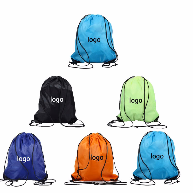 Drawstring Polyester Lightweight Backpack