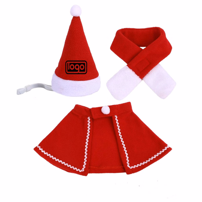 Adjustable Pet Dog Cloak Christmas Santa Hat