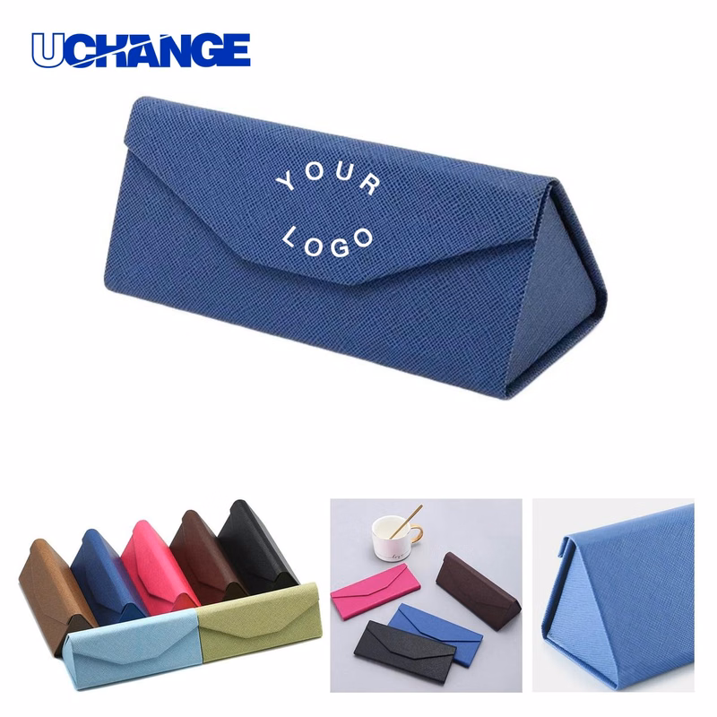 Compact Metal Leather Eyeglass Case