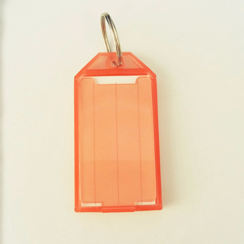 Colorful Plastic Keychain With Metal Split Ring