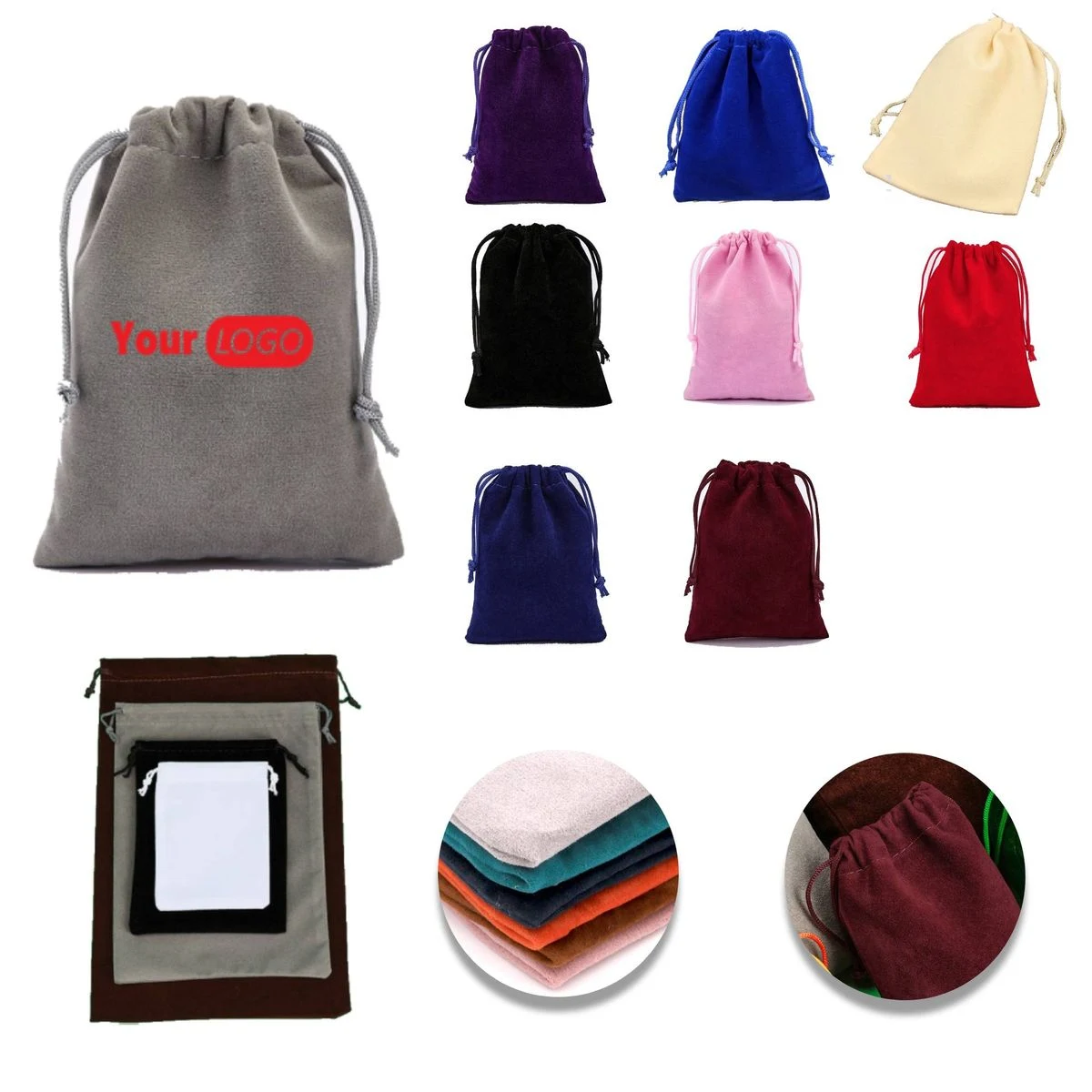 Soft Velvet Drawstring Bag for Jewelry Storage 1