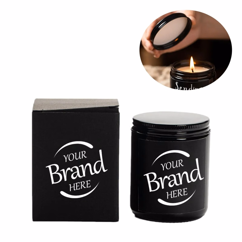 7Oz Black Jar Scented Candles