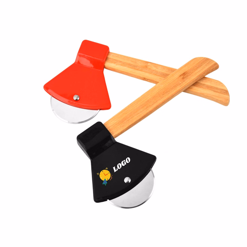 MOQ 10 pcs Pizza Cutter With Wooden Handle