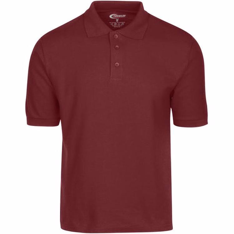 Men's Polo Shirts - Burgundy Size Large