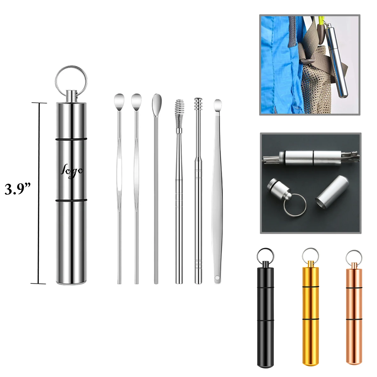 MOQ100 6-Piece Stainless Steel Ear Care Kit 1