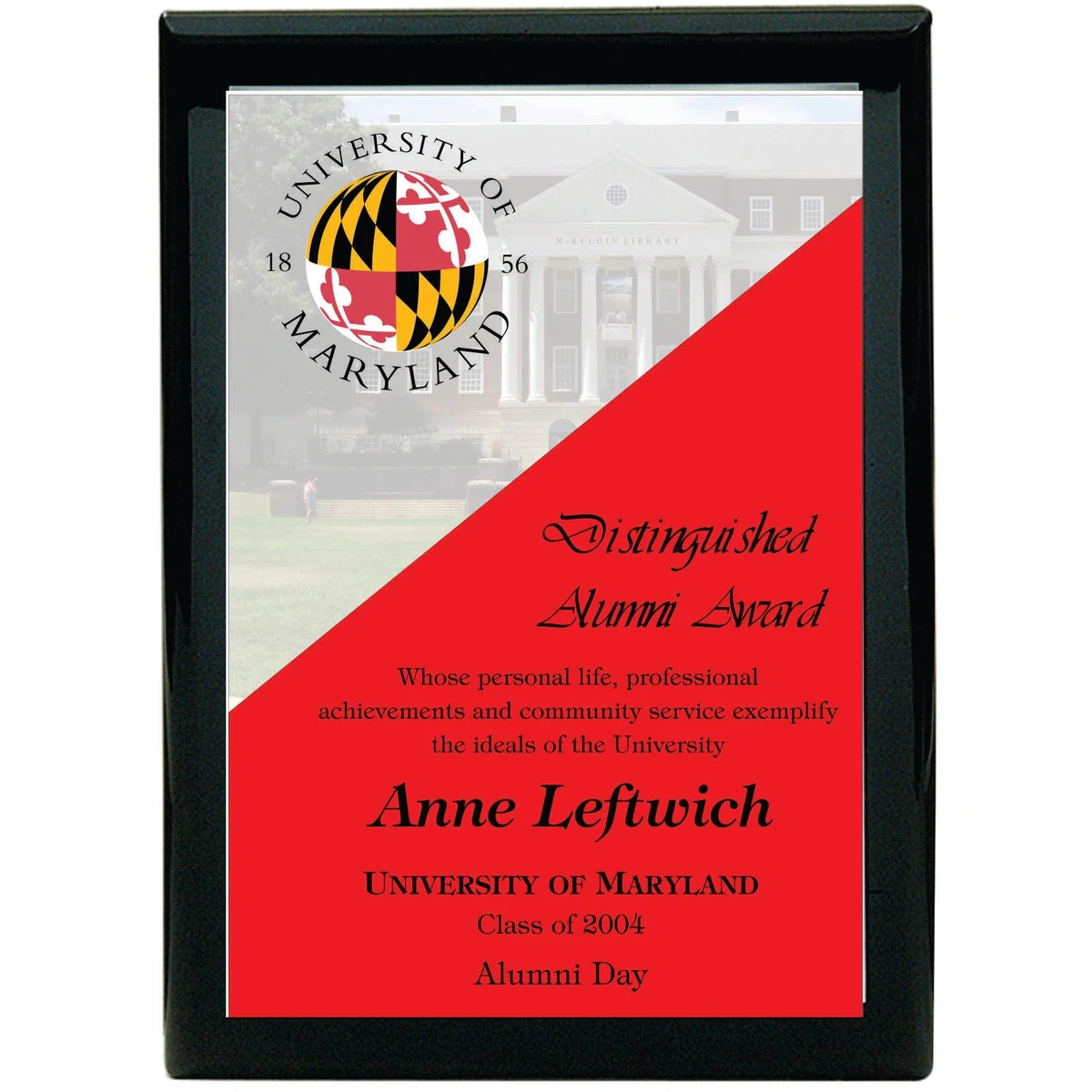 Pianowood Plaque With Angle Cut Float Mount Dual Plates 1