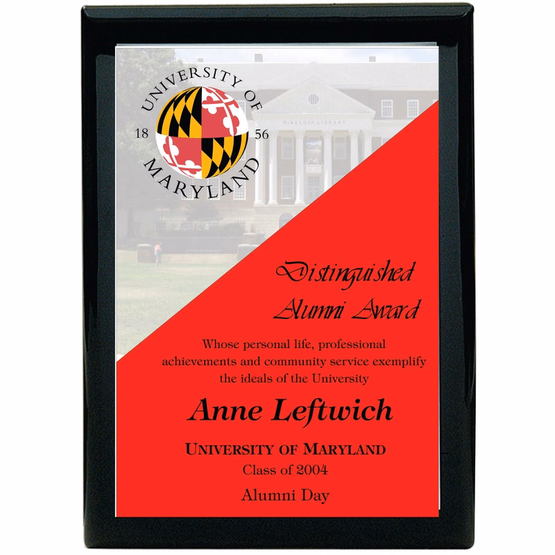 Pianowood Plaque With Angle Cut Float Mount Dual Plates
