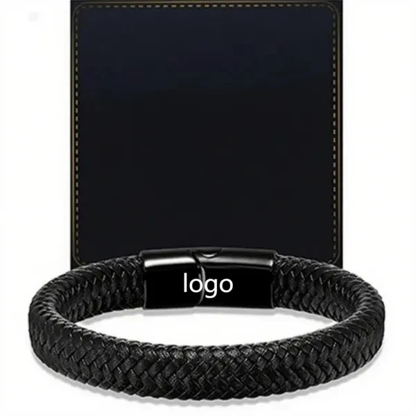Magnetic Leather Bracelet, Hand-Woven for Events, Gifting and Everyday Use 1