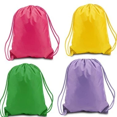 Neon Color Fantastic Large Size Retail Quality Drawingstring Backpack 1