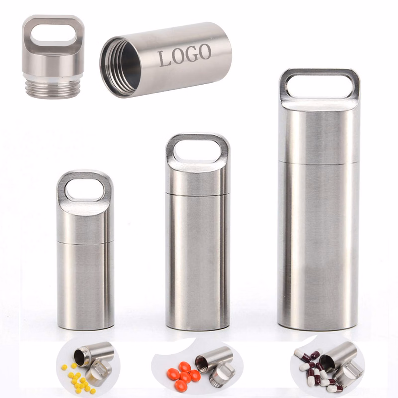 Medium Portable Keychain Pill Holder