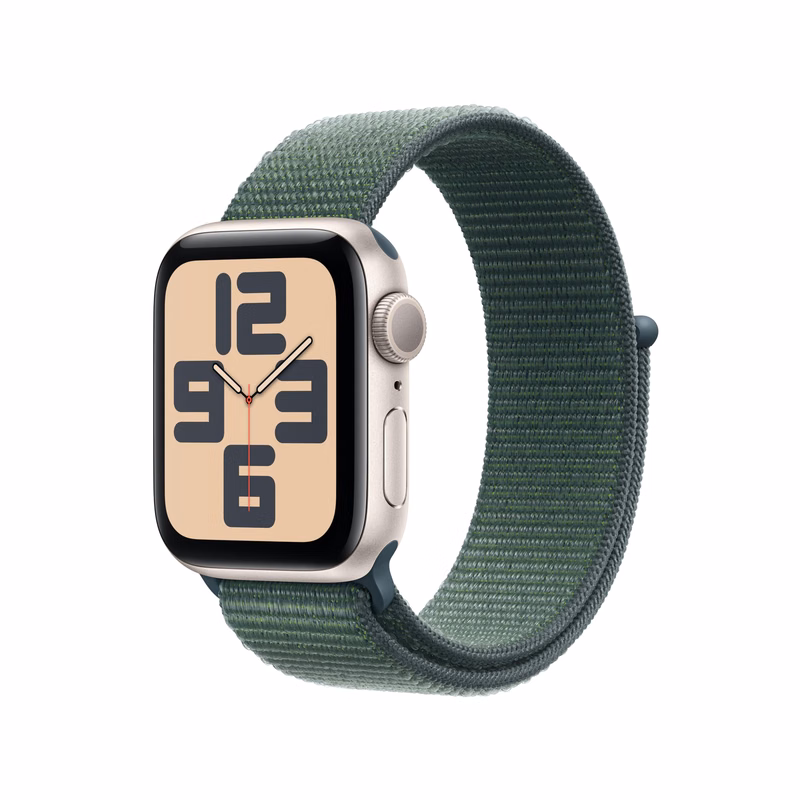 Apple Watch SE (2nd Gen) [GPS 40mm] Smartwatch with Aluminum Case with Starlight Sport Loop. Fitn...