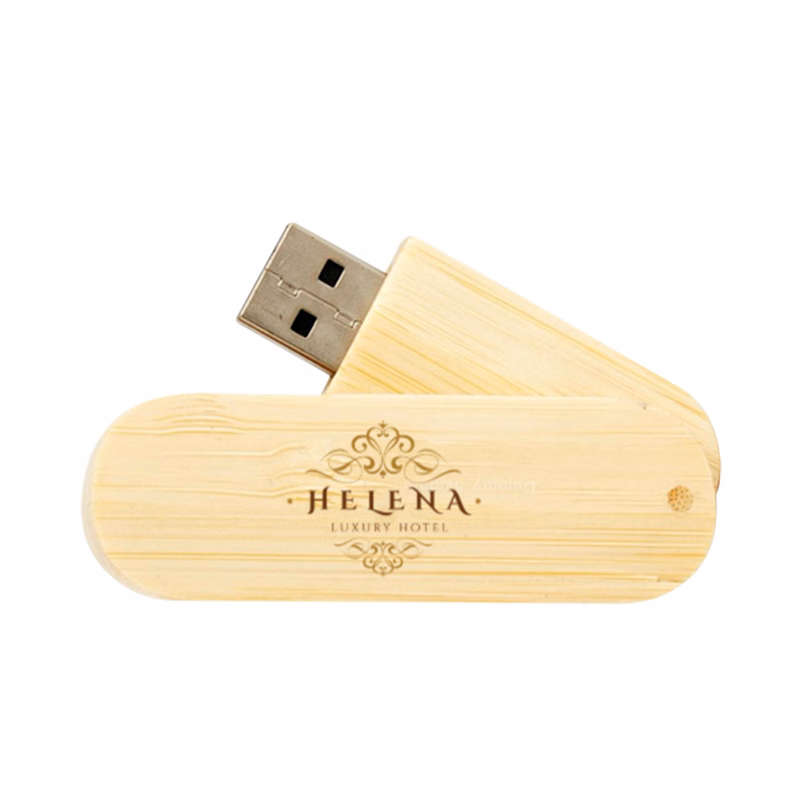 Hinsdale Eco-Friendly Bamboo Swivel USB
