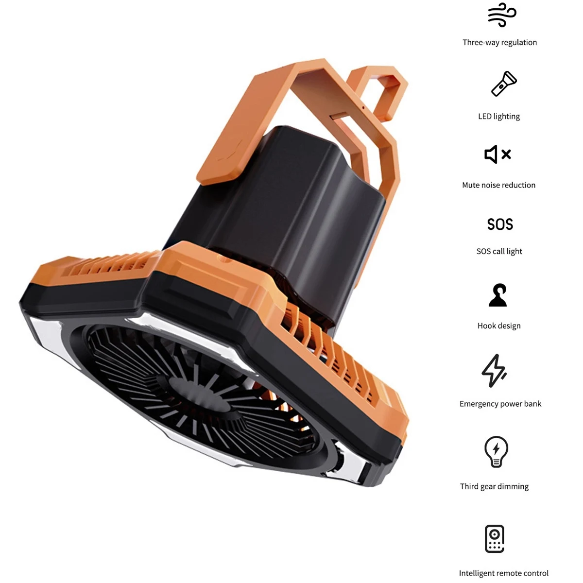 Remote LED Camping USB Desk Fan 1
