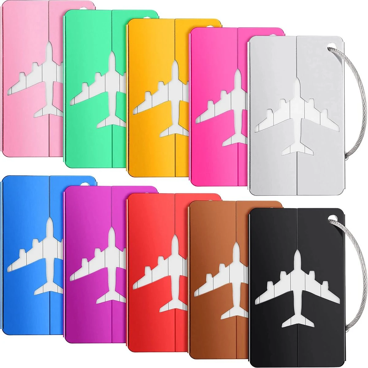 Durable Airplane Aluminum Luggage Tag 1